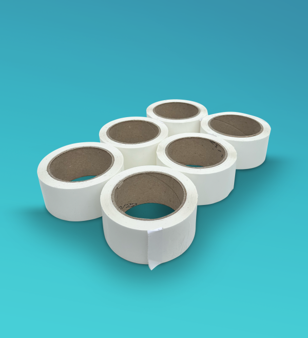white acrylic packing tape x 6 rolls