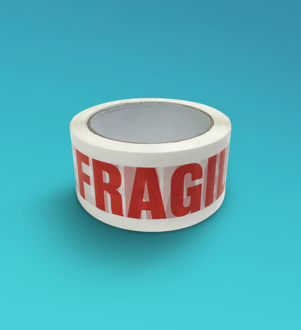 Fragile printed tape.