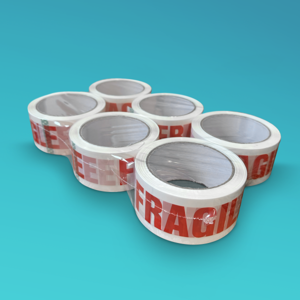 Fragile printed tape x 6