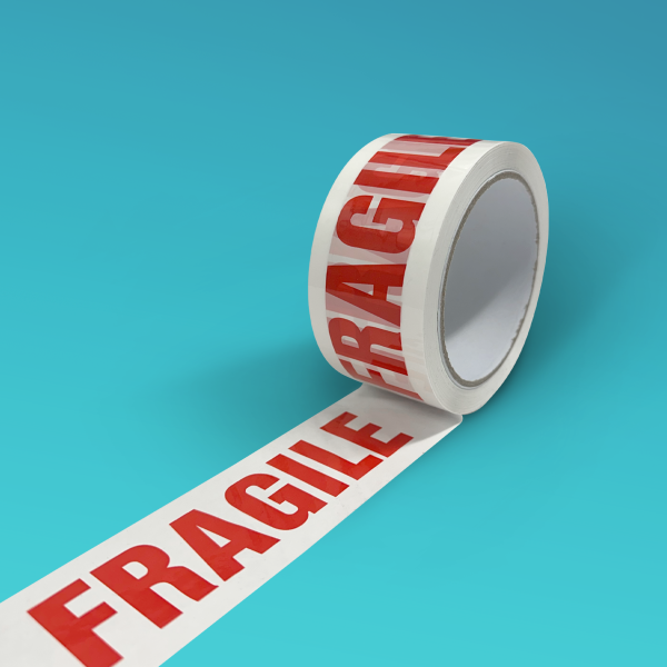 Fragile printed tape.
