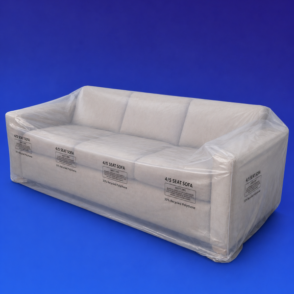4/5 Seater Sofa Clear Polythene Protector Heavy Duty 400g