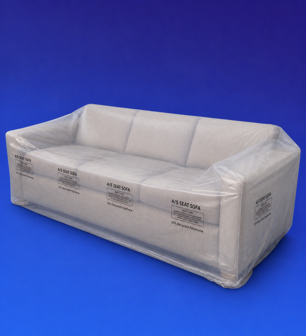 4/5 Seater Sofa Clear Polythene Protector Heavy Duty 400g